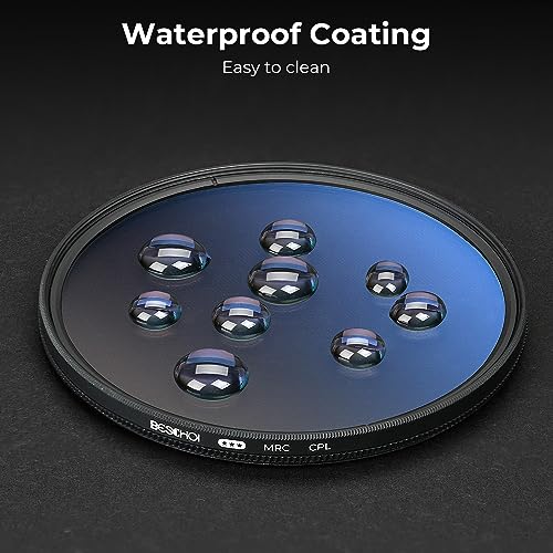 Beschoi 40.5mm Polarizer Filter 30 Layer Multi-Resistant Nano Coated Circular Polarizing Filter(CPL) with HD Optical Glass/Ultra Slim Frame, Reduce Glare/Enhance Contrast/Reduce Reflection