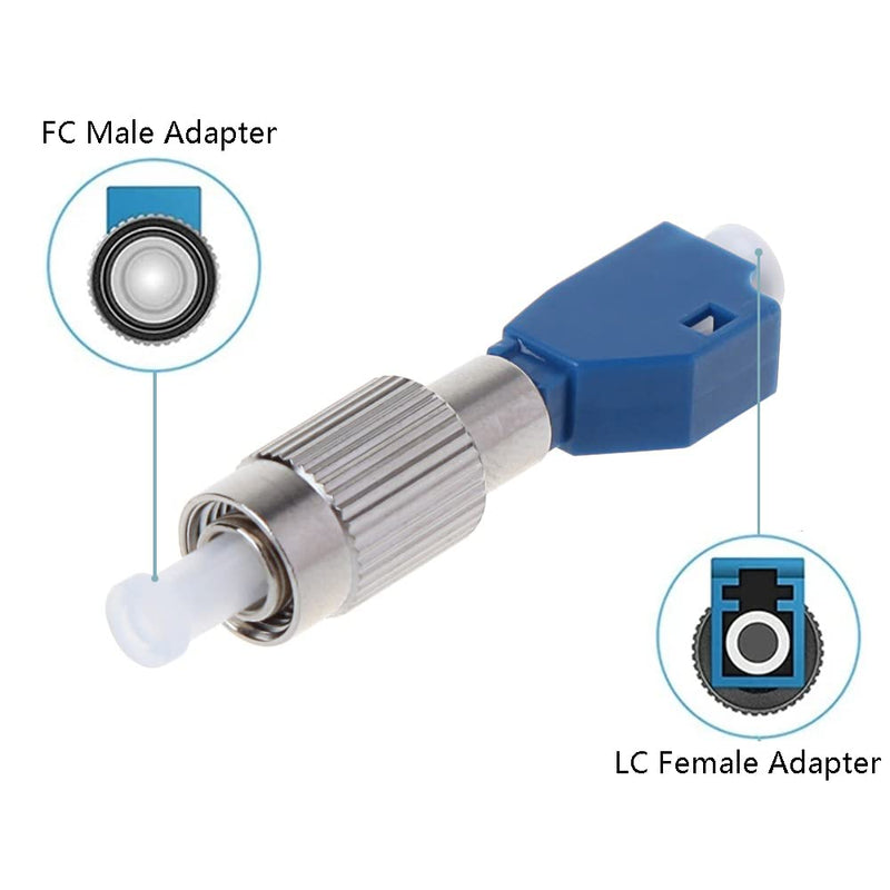 50 MW FTTH Fibre Optic Tester, Visual Fault 50 km Locator Fibre Optic Cable Tester Fibre Optical, VFL Fibre Optic Tester, Fibre Optic Cable Tester with Singlemode 9/125 um FC Male to LC Female Adapter red