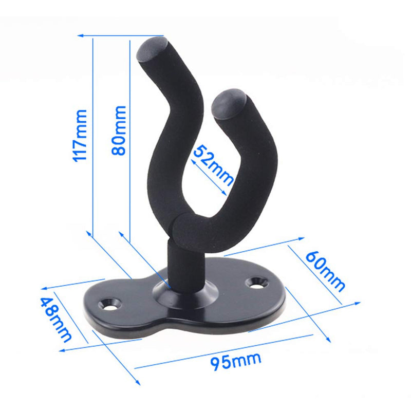 Donux Guitar Wall Mount,Ukulele Hanger Hook Holder Stand Guitar Hangers Hooks for Acoustic Electric Bass Guitars and Ukulele (4 Set) 4 Set
