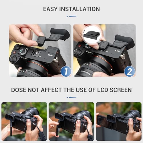 JJC Soft Rubber Eyecup Eyepiece Viewfinder for Sony A7CII A7CR(Not for A7C) For Sony A7CII A7CR Cameras