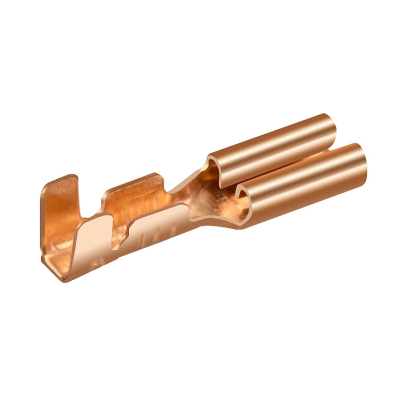 Female Spade Quick Splice Crimp Terminals, 2.8mm Crimp Connector, Non Insulated, 100 pcs