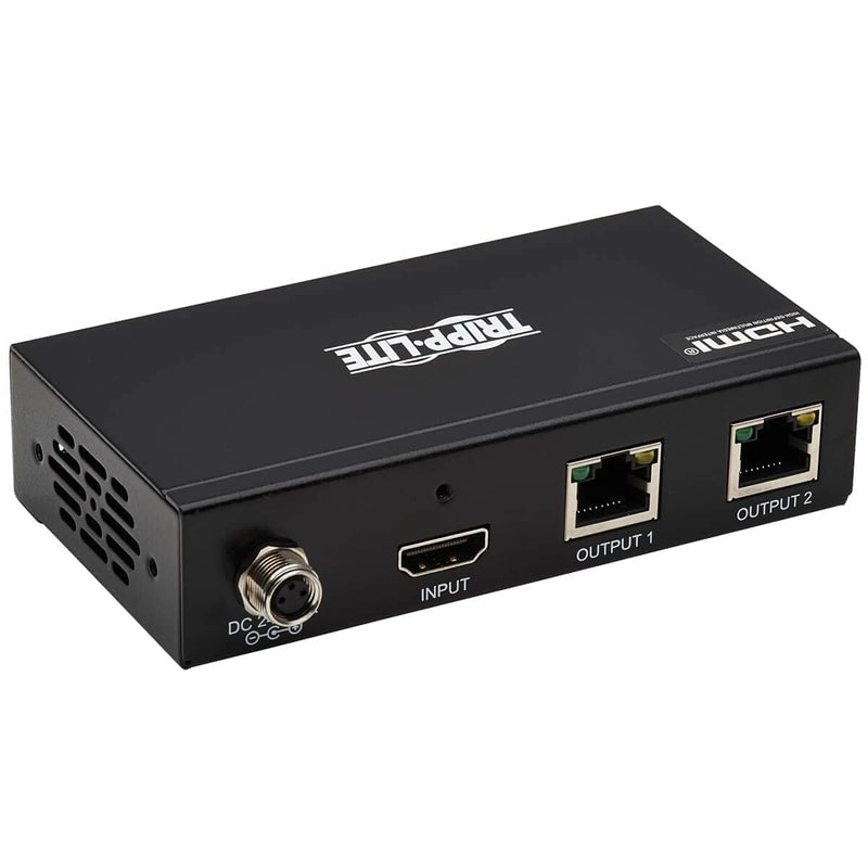 Tripp Lite HDMI Over Ethernet Cat6 Splitter 2-Port - Up to 230 feet or 70.1 Meters - 4K 60Hz Video, HDR, 4:4:4, PoC, HDCP 2.2, TAA Compliant (B127A-002-BH)