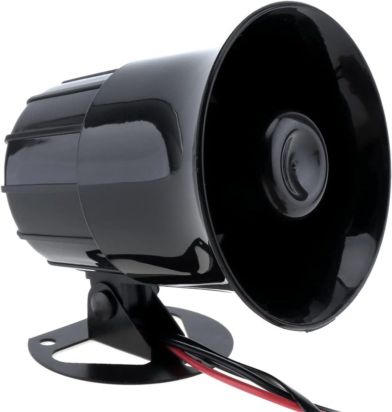 Car Alarm Siren, 12V 30W Car Motorcycle Alarm Warning Siren Horn 3 Sound Loud Speaker for Car/Motorcycle