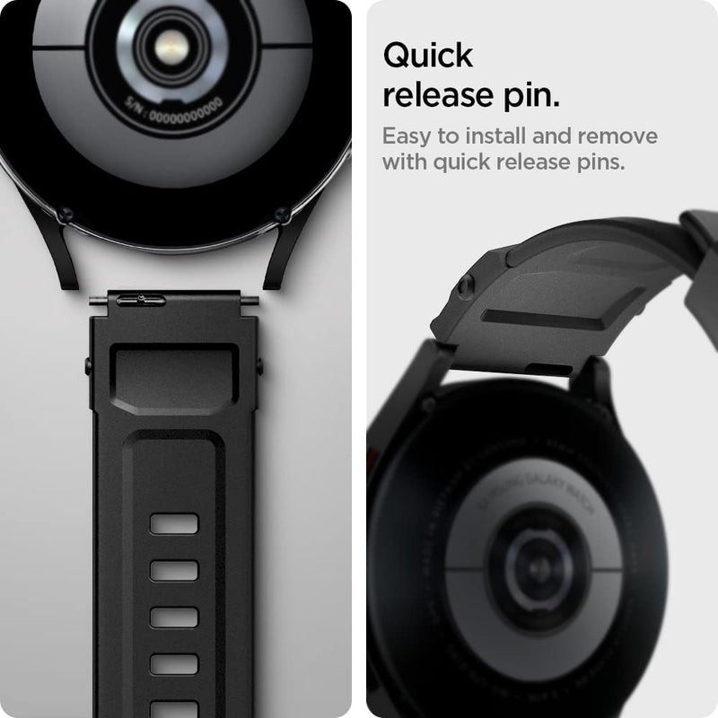 Spigen Liquid Air and Rugged Band Designed for Samsung Galaxy Watch 6 Classic 47mm - Black
