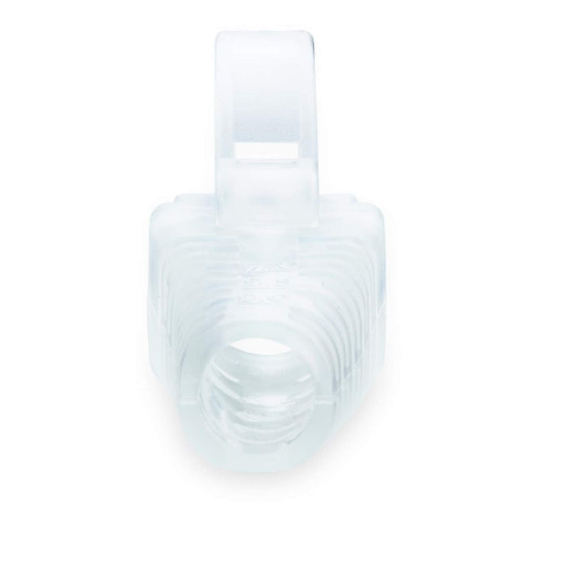 trueCABLE RJ45 Strain Relief Boots, Large 5.5 to 7.0mm Cut-to-Fit PVC Plug Cover, Transparent, 100 Pieces (Pack of 4) 400