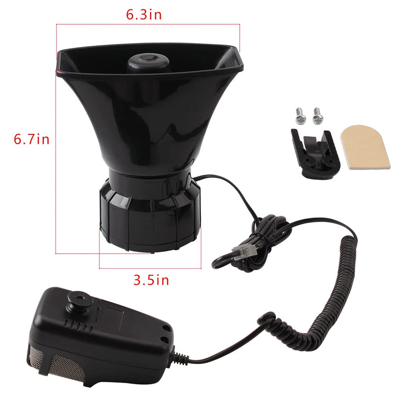 [AUSTRALIA] - Alarm Horn Siren PA Speaker Mic System,BANHAO 100w 12v 7 Sound Loud Car Alarm Police Horn Police Car Siren Horn Speaker System Emergency Amplifier Alarm Kit Horn for 12V Truck Lorry Boat Car 