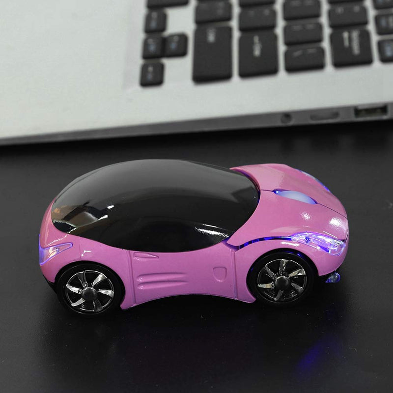 Wireless Mouse, 2.4G Wireless Mouse Bluetooth Optical Mouse 1600DPI for Mac/ME/Windows PC/Tablet Gaming Office, 10m Wireless Transmission, Equipped with a Receiver Storage(Pink)