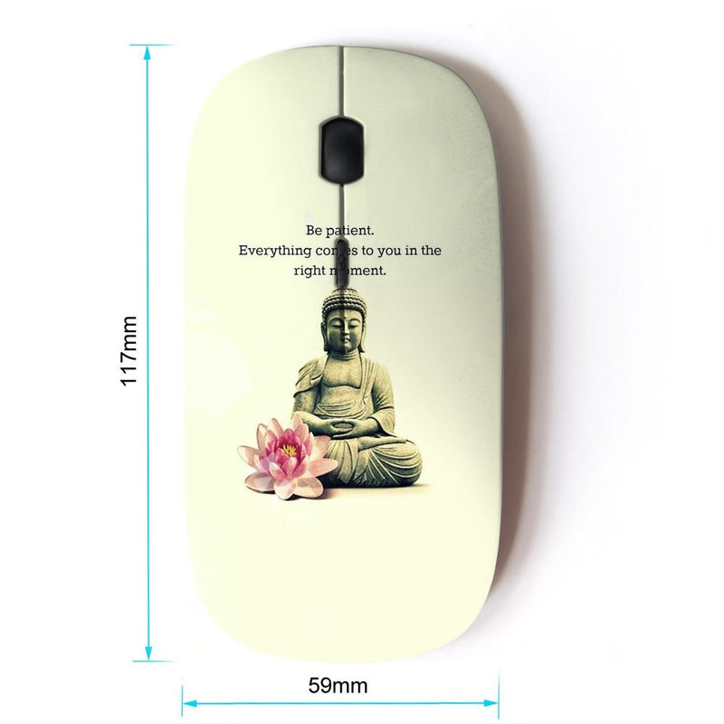 KOOLmouse [ Optical 2.4G Wireless Mouse ] [ Buddha Lotus Flower Meditation Quote ]