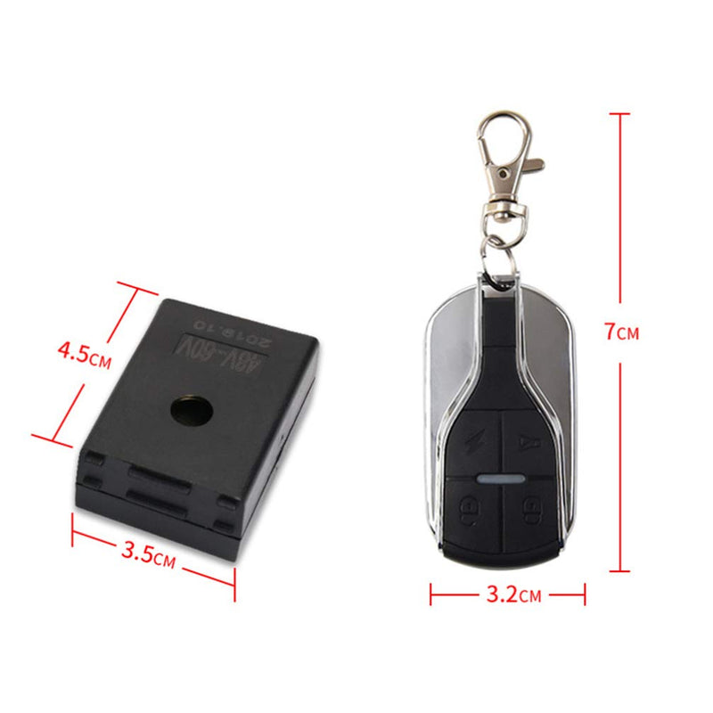 [AUSTRALIA] - Garneck Motorcycle Anti Security Alarm System with Double Remote Waterproof for 48V 60V 64V 72V Scooter Bicycle - Remote Control Random Style 