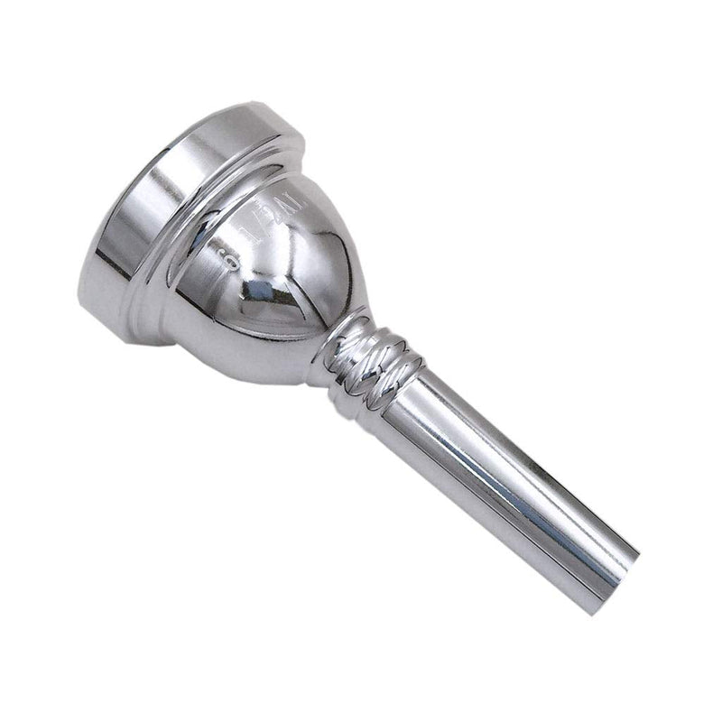 Trombone Mouthpiece，Baritone and Euphonium Mouthpiece，Silver Plated (6 1/2AL-Silver) 6 1/2AL-Silver