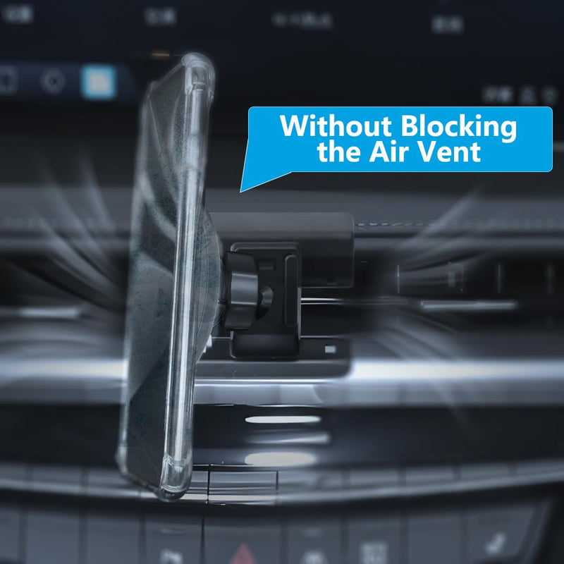 Car Phone Holder Mount for Cadillac XT4 2024-2025 Car Accessories Car Mount 360°Rotation for Car Phone Holder Magnetic Hands Free Compatible with iPhone Samsung Smartphones