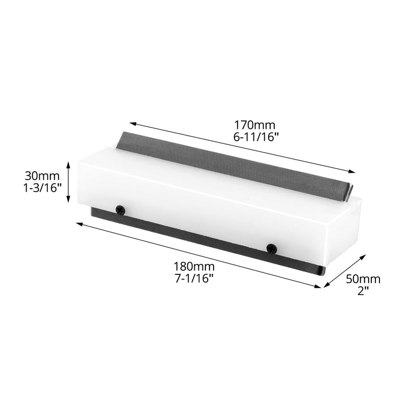 QWORK Fret Beveling File, Dual Angle Luthier Tool for Guitar, Bass, Banjo, Low Friction Material, 7 Inches, for Professional and Home Use