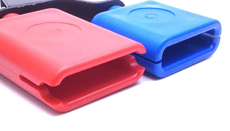 Jam Block Musical Percussion Instrument Plastic Latin Drum Instrument Dual Mounted Bell (Red-Blue) Red-Blue