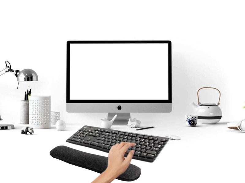 1InTheOffice Beaded Keyboard Wrist Rest Pad, Black/Gray