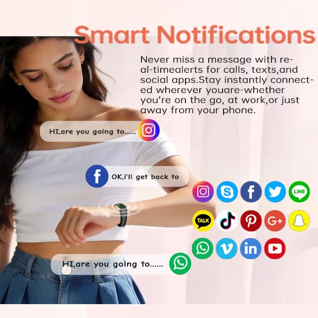 Loluka Fitness Tracker Luxury Slim Smart Bracelet for Women with Heart Rate Sleep Monitor Step Counter Calories Reloj Inteligente para Mujer 1.13''AMOLED Touch Color Screen Brown Leder Strap Black Brown