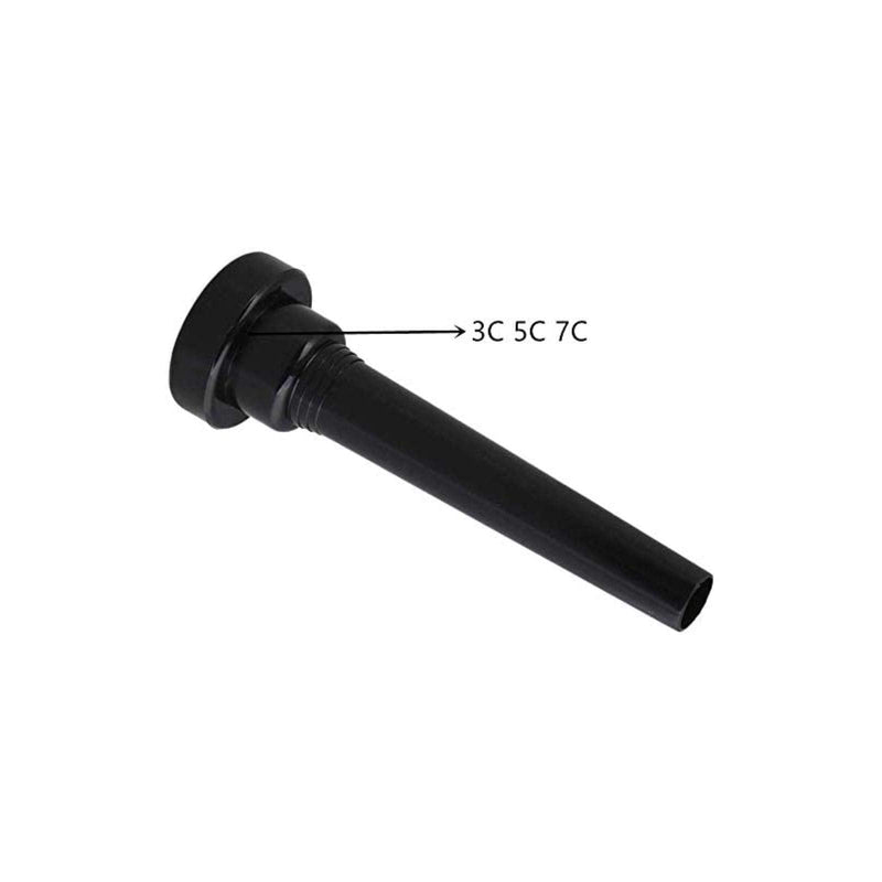 3pcs Trumpet Mouthpiece 3C 5C 7C Classic Shape Black Plastic Mouthpiece Trumpet Accessories Parts