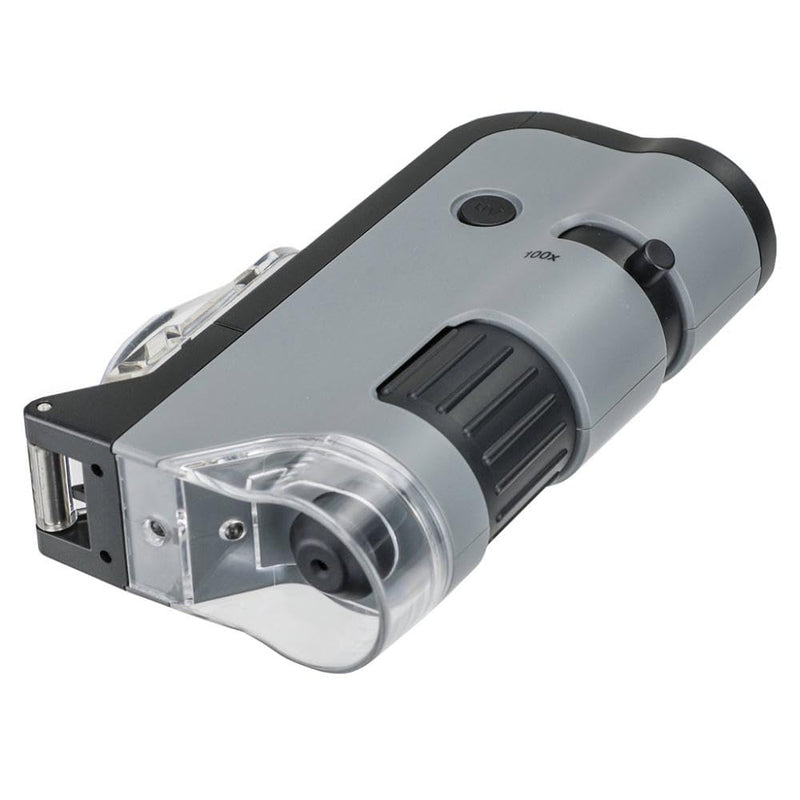 [AUSTRALIA] - Carson MicroFlip 100x-250x, LED UV Pocket Microscope with Smartphone Clip, STEM Education (MP-250) Single Pack 