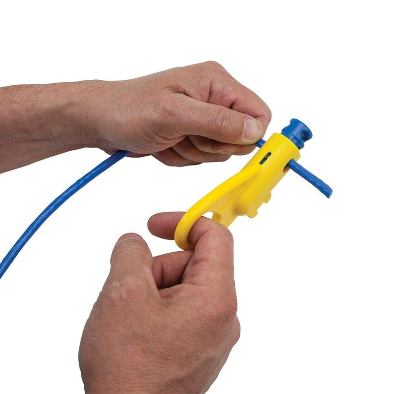 Klein Tools VDV826-703 Pass-Thru Modular Data Plug, RJ45 CAT6, Gold Plated, Pass Through Connectors 50-Pack & VDV110-261 Twisted Pair Radial Stripper