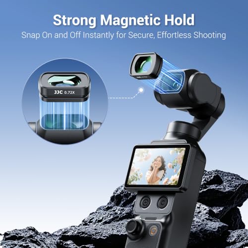 JJC Wide Angle Lens for DJI Osmo Pocket 4 3 / Xtra Muse,Widen Lens View