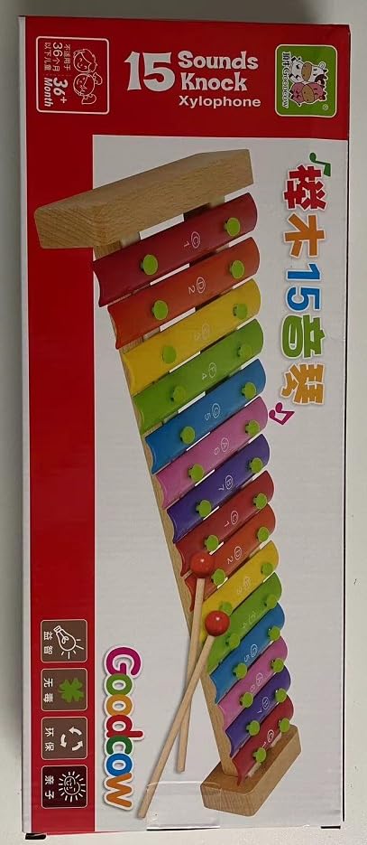 LIEKE Xylophone 15 Tones Glockenspiel Musical Instrument Gift