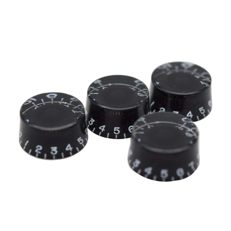 Dopro 4pcs USA(Imperial) LP Guitar Speed Dial Knobs 24 Fine Splines Control Knobs for USA Les Paul/CTS Pots Black Pack of 4 Black-1