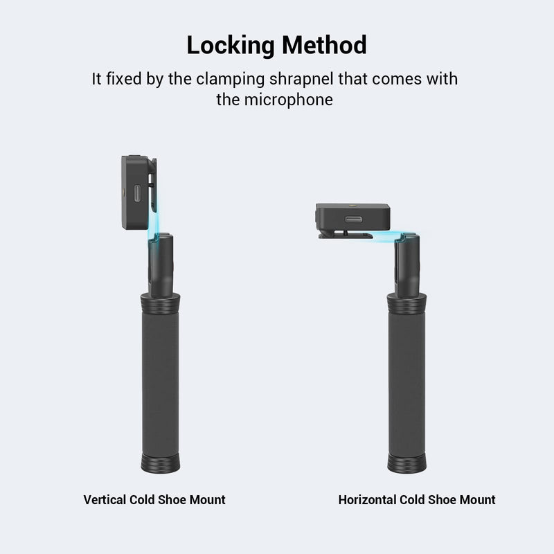 [AUSTRALIA] - SMALLRIG Interview Mic Handle, Stretchable Mic Handle for RODE Go, for DJI, for Hollyland Lark 150, for Synco G1/A2 and Other Lavalier Microphones with Cold Shoe 3182 