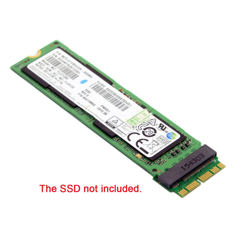 NFHK 12+16pin 2014 2015 Mac to M.2 NGFF M-Key AHCI SSD Convert Card for MAC A1493 A1502 A1465 A1466 Green NVME SSD to MAC 2013-2017