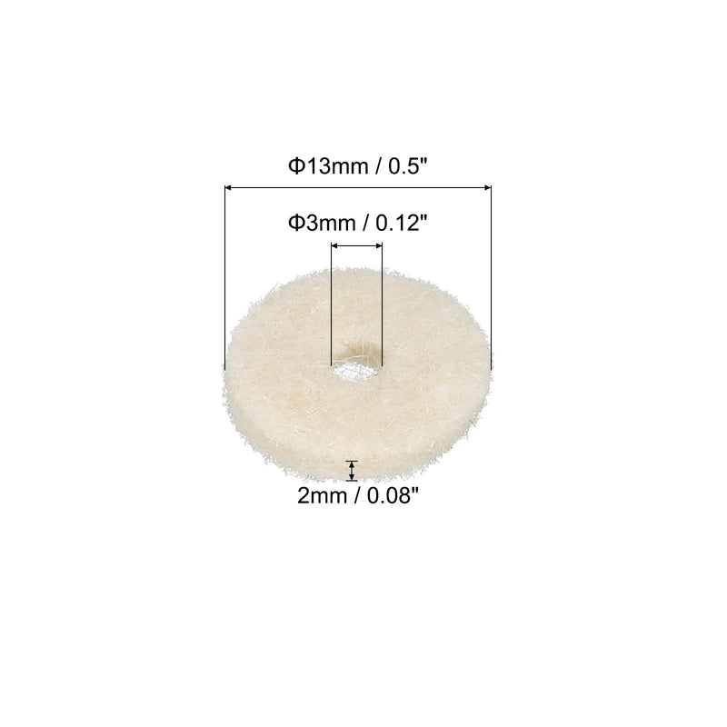 MECCANIXITY Guitar Strap Button Felt Washer Lock Strap Block Guitar White Gasket, for Guitar Strap Button, Pack of 10