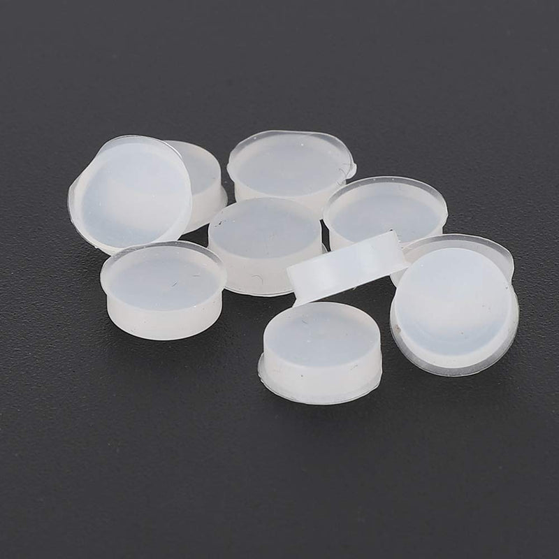 [AUSTRALIA] - Flute Key Cover, 7x2.5mm Flutes Repair Part, 10Pcs Soft Rubber Open Hole Plug Flutes Repair Parts Musical Instrument Accessories for Most Types of Flute(Transparent) 