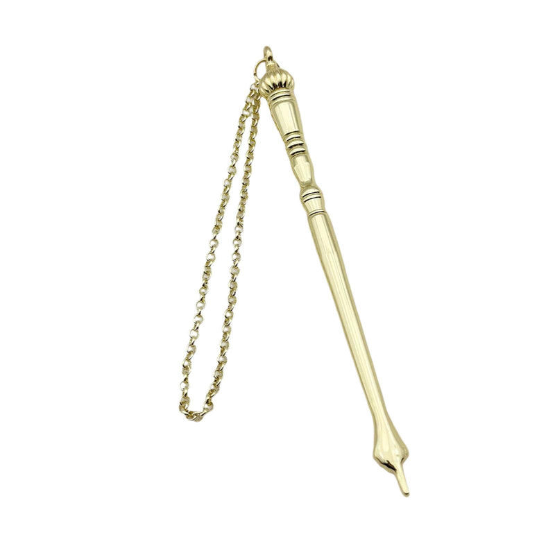 Yad Torah Pointer Bible Pointer Home Decor Zinc Alloy Bible Reading Tool Hand Pointer for Adults Jewish Bar Mitzvah Fireplace, Golden Onion Top