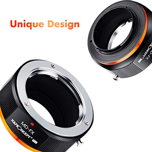 K&F Concept MD to FX Lens Mount Adapter with Matting Varnish Design, Fits for Fuji XT2 XT20 XE3 XT1 X-T2