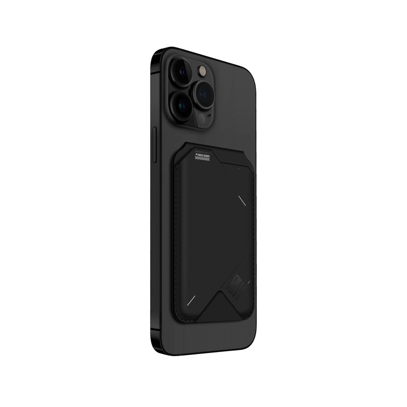 Aulumu G02 [2-in-1] Magnetic Wallet &Stand, Compatible with MagSafe, Adjustable Stand, Open ID Window, Magnetic Phone Wallet Stick on for iPhone 14/13/12 Series Black 【2nd Generation】 NEW