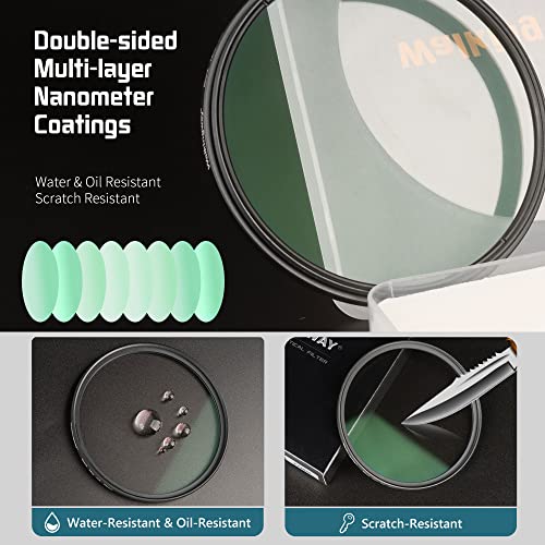 Walking Way 52mm Black Diffusion Filter 1/8, Soft Dreamy Cinematic Effect Filter, Hazy Diffuser, Ultra-Slim Frame, Multi-Coated Optical Glass, Water/Scratch Resistant for Portrait/Vlog/Video 52 mm 1/8 Diffusion