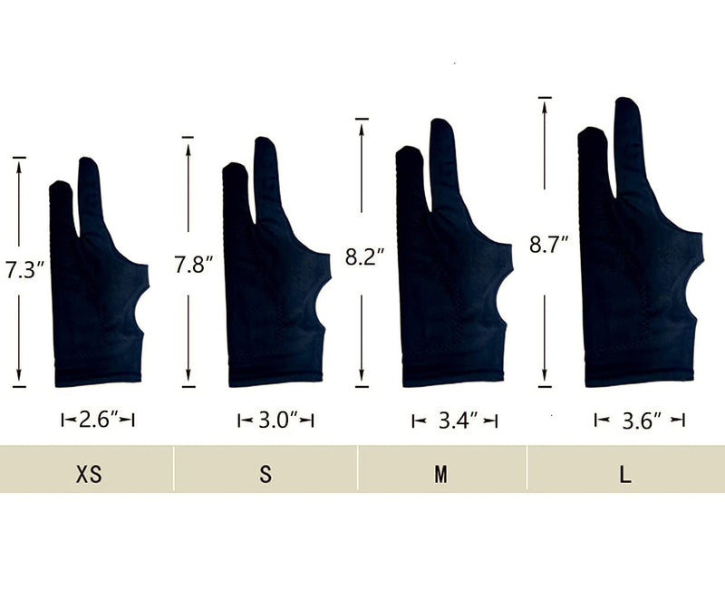 WSWBD Drawing Glove, Digital Art Glove for Graphic Tablet, Artist Gloves with Two Fingers for iPad, Paper Sketching, Smudge Guard, Palm Rejection, Suitable for Left and Right Hand (2 PCS), XS