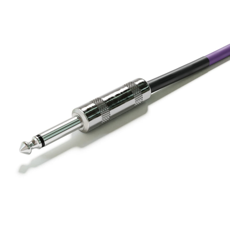 1 Piece - Guitar Instrument Mono Patch Cables Lead 6.35mm 1/4" Straight/Straight [Purple | 600 cm - 236.22"] 600 cm - 236.22" Purple