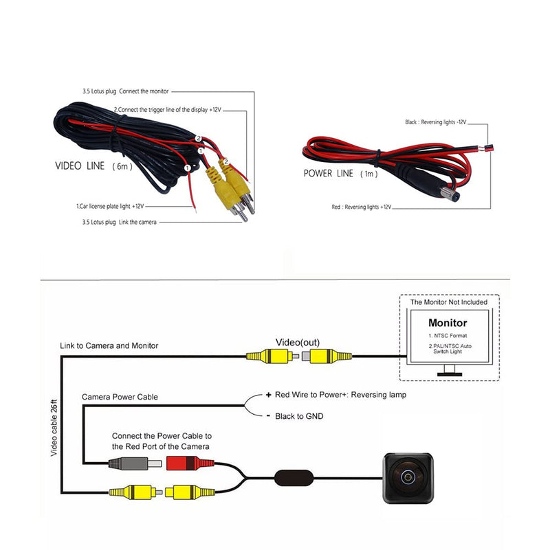 Vlicevrn HD Full Vehicle Car Rear View Camera Dynamic Trajectory Tracks Line Night Vision Backup Parking Camera for Nissan Versa Tiida Livina Pulsar Latio Fairlady Z 350Z 370Z GT-R (R35) Leaf