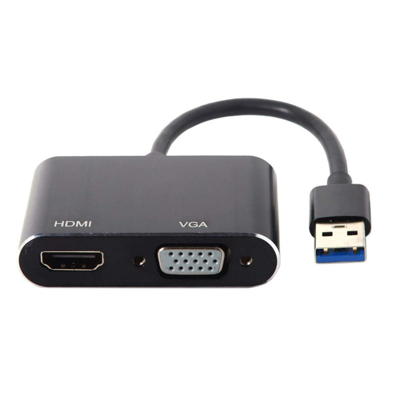 USB 3.0 & 2.0 to HDMI & VGA HDTV Adapter Cable External Graphics Card for Windows MacBook Laptop