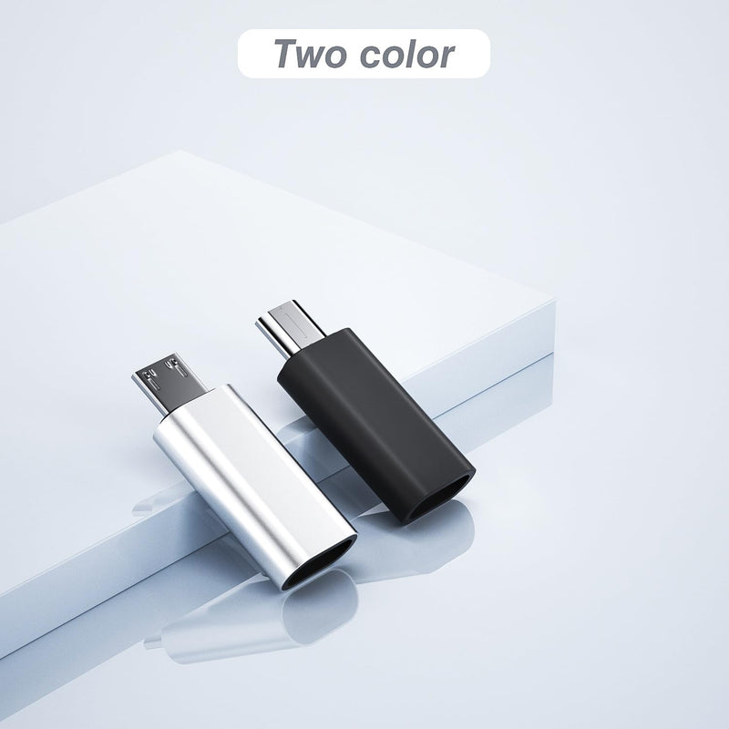 Lightning Female to Micro USB Male Charging Adapter 3 Pack for Apple Android Cable Mobile Phone Micro USB Connector for iPhone Compatible with Samsung Galaxy S6 Edge+ S7 Active