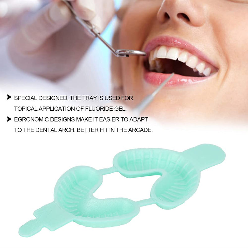 [AUSTRALIA] - Dental Tray Kit, 50pcs/Set Disposable Fluoride Trays, Double Arch Trays, Dental Aids, Dental Tray Accessories(S) S 