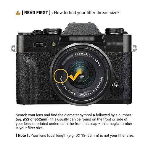 JJC 52mm ND Filter ND1000 Fixed 10-Stop Neutral Density for Camera Lens