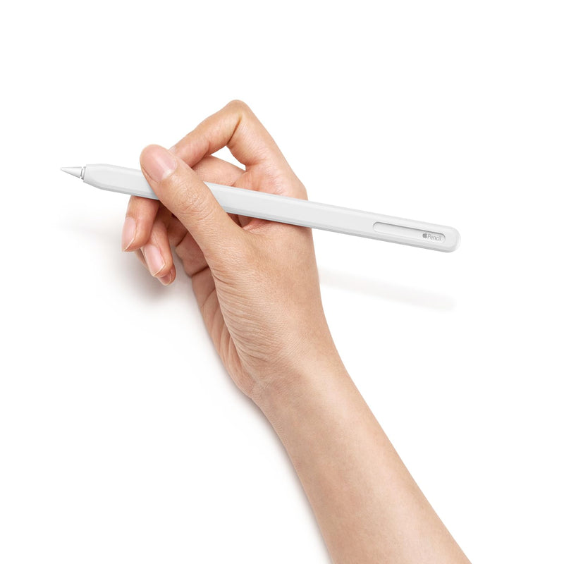 UPPERCASE NimbleSleeve Premium Silicone Case Holder Protective Cover Sleeve for iPad Apple Pencil 2nd Generation Only (White) White