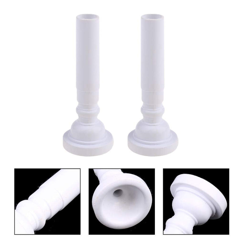 [AUSTRALIA] - 2Pcs Food Grade Plastic Trumpet Mouthpiece for Beginner Musical Trumpet Mouthpiece Replacements Shaped Trumpet Black 