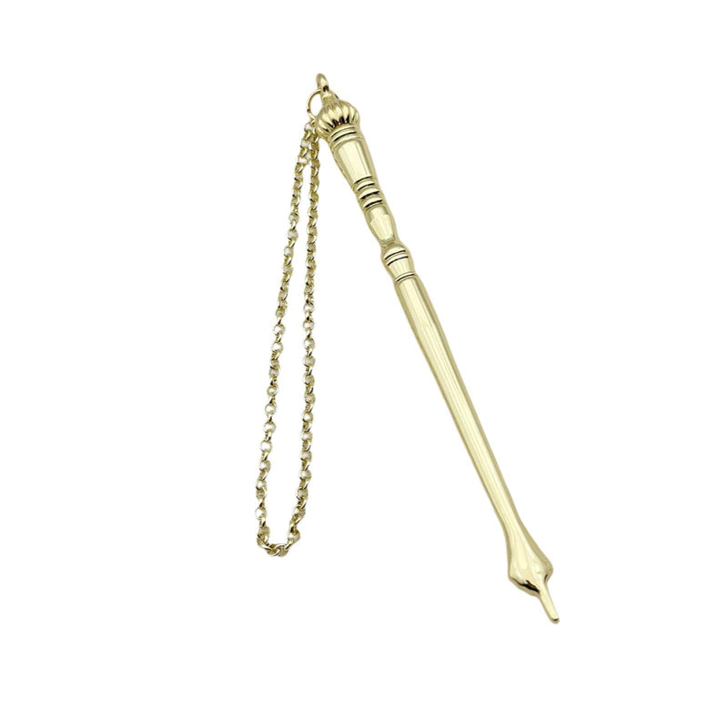 Yad Torah Pointer Bible Pointer Home Decor Zinc Alloy Bible Reading Tool Hand Pointer for Adults Jewish Bar Mitzvah Fireplace, Golden Onion Top