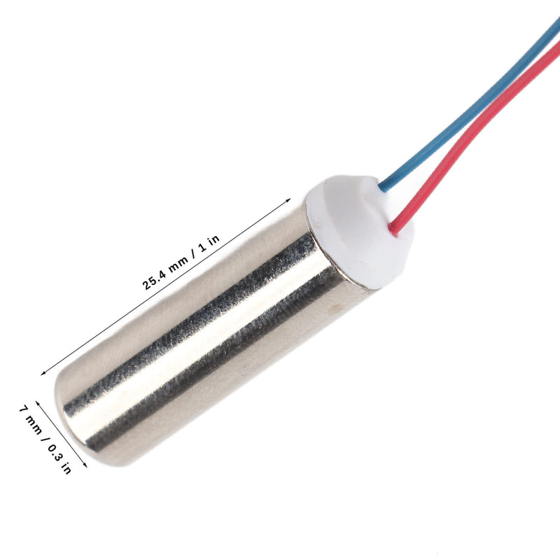 5pcs 14500rpm 0.14W 0.038A 3.7V Waterproof Vibrating Mini Motor Cylindrical Coreless Vibration Motor for Electric Toothbrush, Massager, Smart Glasses
