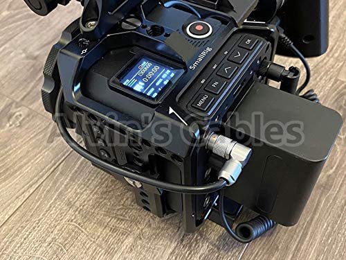 Alvin's Cables Z CAM E2 Flagship Rotatable Right Angle 2 Pin to Straight Lock DC Power Cable for Atomos Ninja V OSEE G7 Monitor Adjustable 90 Degrees 2 Pin Cord for Z CAM E2-S6 E2-F6 E2-F8 Adjustable 2 pin to straight lock DC