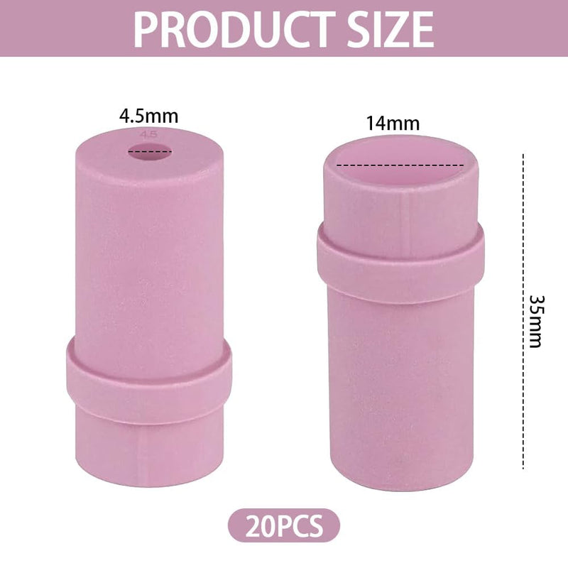 Wzhtuzi Pack of 20 Ceramic Nozzles, 4.5 mm Ceramic Nozzles for Sandblasting Nozzles, Sandblasting Gun, Replacement Nozzles, Air Siphon, Sand Jet Tools, Sandblasting Parts, Ceramic Nozzle