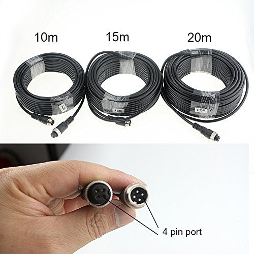 Wired AHD 1080P Vehicle Backup Reversing Rear View Mirror Camera,8 LED IR Night Vision Waterproof IP69K Anti Fog with 4 Pin 10m Aviation Cable for RV Long Truck Trailer Caravan Rear View Camera