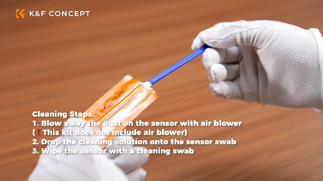 K&F CONCEPT APS-C Sensor Cleaning Kit,with 5 Pack Swabs,20ml Sensor Cleaner 16MM