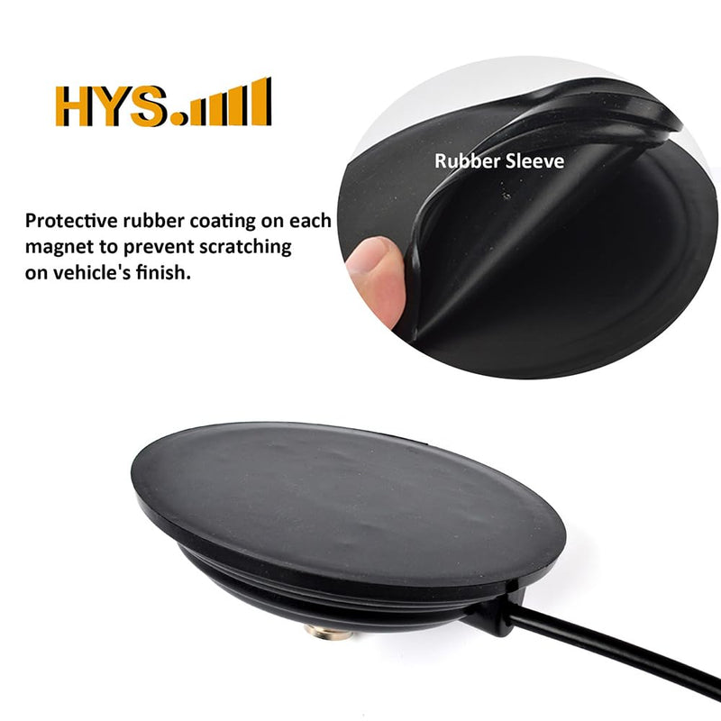 [AUSTRALIA] - HYS TC-110M CB/VHF/UHF/HF Ham Radio Antenna Magnet Mount SO-239 Connection Style W/5M(16.4ft) RG58 Coaxial Cable PL-259 Plug 