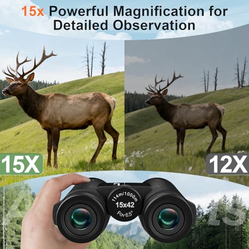15x42 Binoculars for Adults High Powered for Bird Watching Cruise Ship